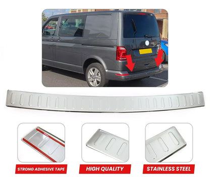 Chrome Rear Bumper Protector S.Steel For VW T6/T6.1 TRANSPORTER 2015-2021