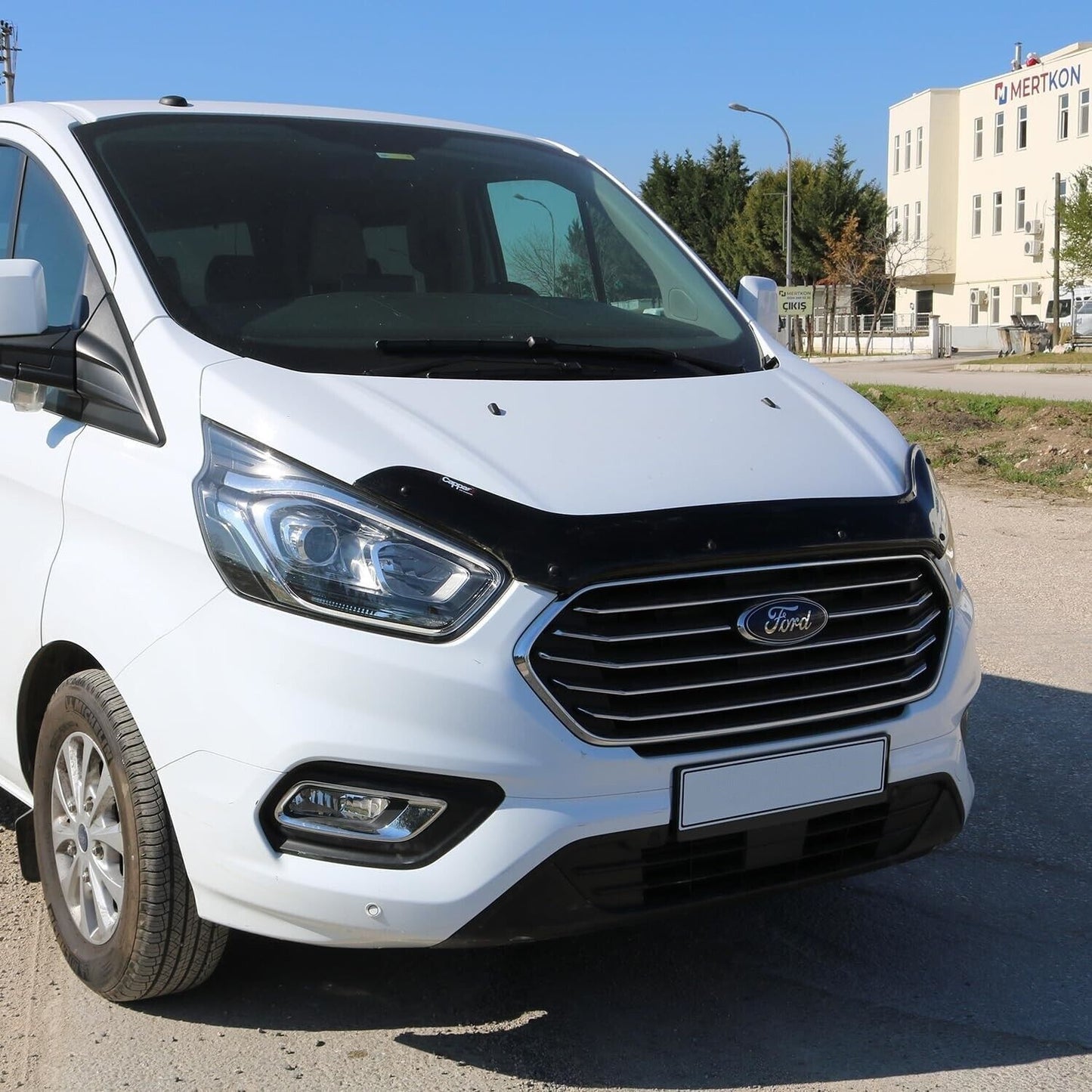 BONNET WIND STONE DEFLECTOR PROTECTOR FOR FORD TRANSIT TOURNEO CUSTOM 2018-2023
