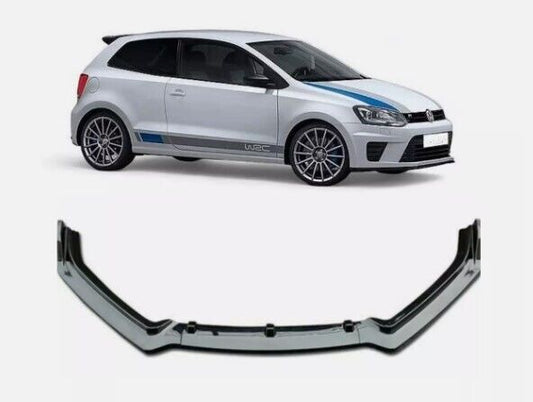 Lower Front Black ABS Splitter 3 pieces For VW POLO MK6 R6 2009-2017