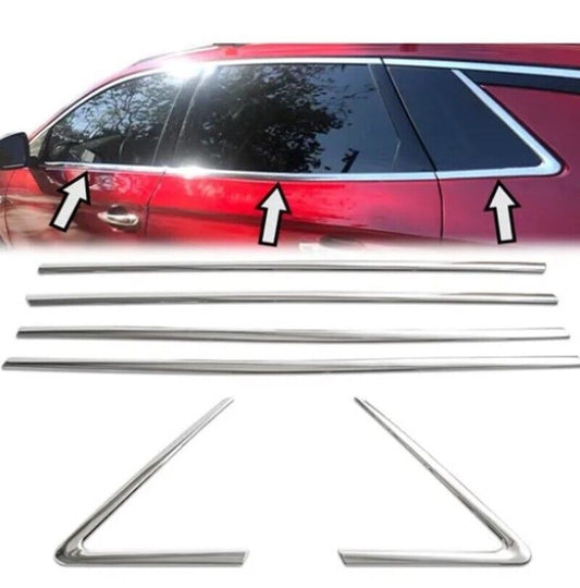 Chrome Windows Frame Trim 4Dr 6Pcs S.Steel For VAUXHALL GRANDLAND X 2017-2023