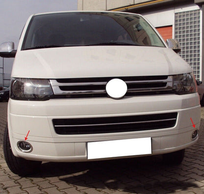 Chrome Fog Light Frame 2Pcs For VW T5.1 TRANSPORTER CARAVELLE MULTIVAN 2O10-2014