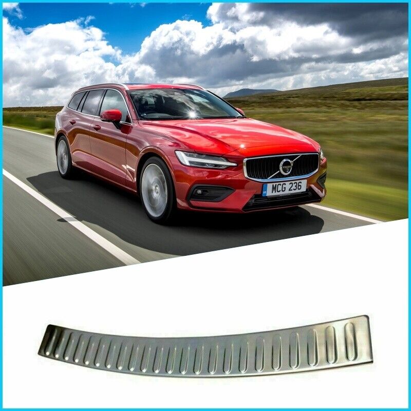 Chrome Rear Bumper Protector Stainless Steel For VOLVO V60 2014-2018