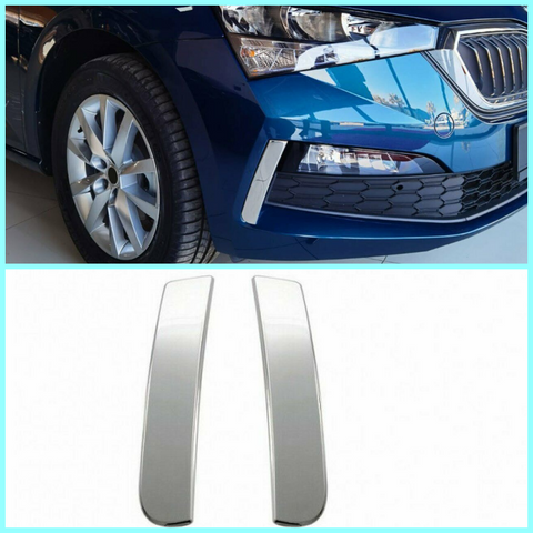 Chrome Fog Lamp Side Sill Cover 2Pcs Stainless Steel For Scoda Scala 2019-2023