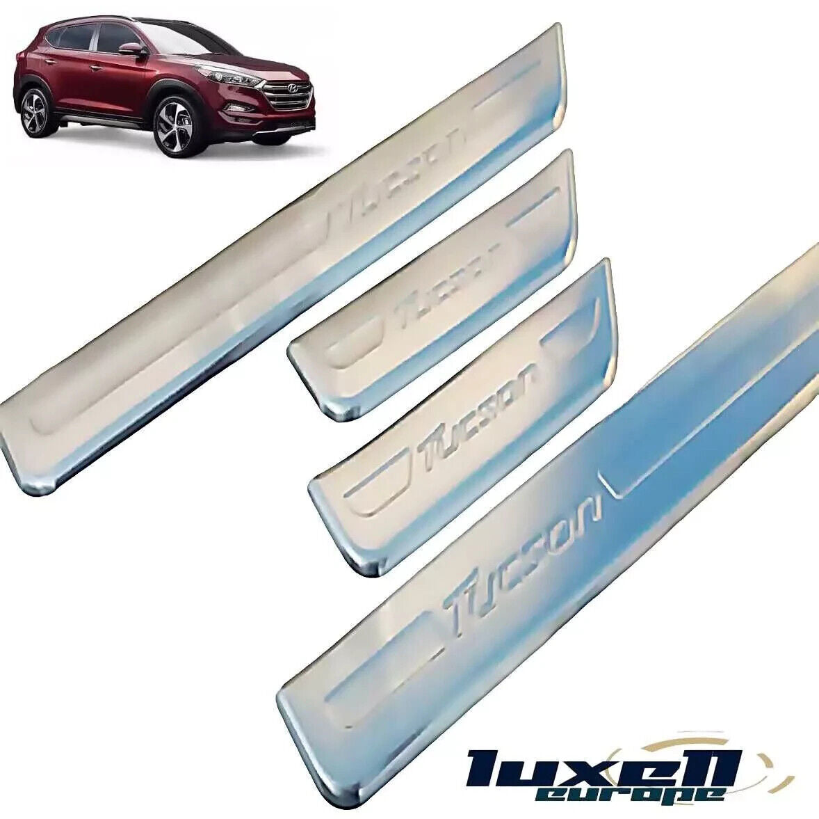 Chrome Door Sill Trim Covers Protectors For HYUNDAI TUCSON 2015-2020