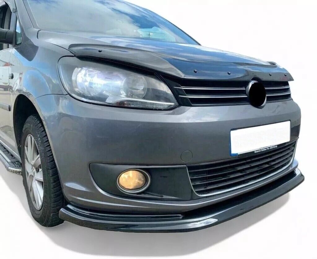 Lower Front Gloss Black ABS Splitter Bumper Lip For VW CADDY MK3 2010-2014