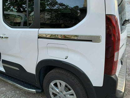 Chrome Sliding Door Rail Trim Covers For Citroen Berlingo III 2019-2023