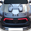DRAGON MODEL Black Bonnet Scoop Hood Vent Cover Trim For Toyota Hilux 2020-2023