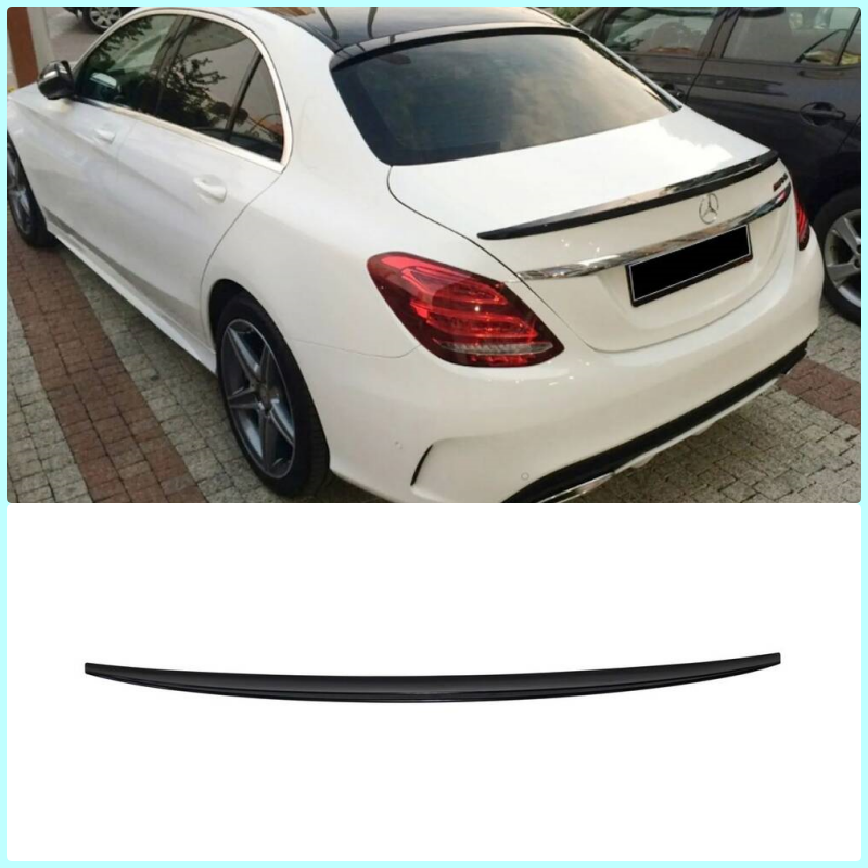 Rear Trunk (lip) Spoiler for Mercedes C Class W205 Saloon 2014-2021 Piano Black