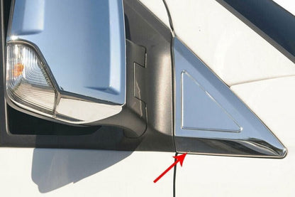 Chrome Wing Mirror Triangle Moulding Trim 2Pcs Fits Mercedes Sprinter W907 2018-