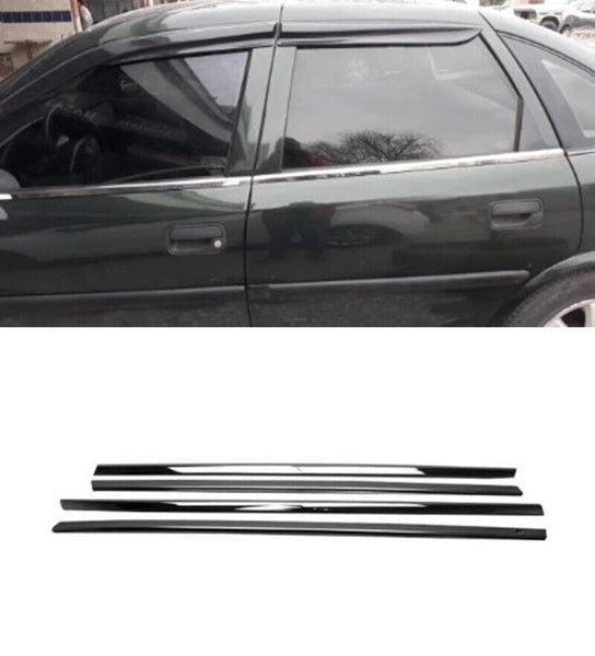 Chrome Windows Frame Trims 4 pcs S.STEEL For Vauxhall Opel Corsa B 1996-2000