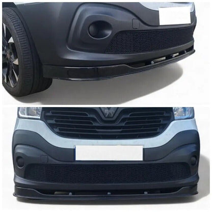 Lower Front Gloss Black ABS Splitter Bumper Lip For R. TRAFIC X82 2014-2023