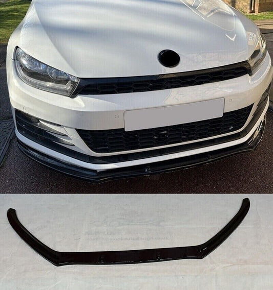 Lower Front Gloss Black ABS Splitter For SCIROCCO 2008-2017