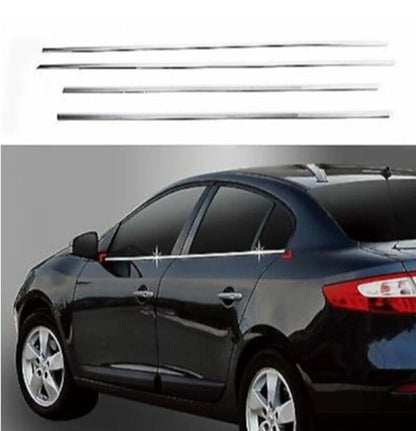 Chrome Windows Frame Trims 4pcs S.STEEL For R. Fluence Saloon 2010 onwards