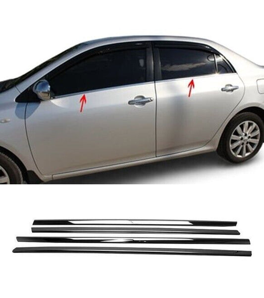 Chrome Windows Frame Trims 4 pcs S.STEEL For Toyota Corolla 2007-2012