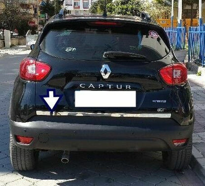 Chrome Rear Trunk Tailgate Lid Molding Trim S.Steel For R. Captur 2013-2019