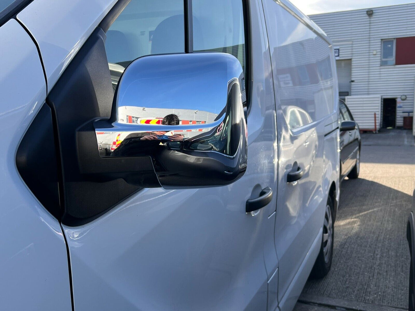 Chrome Wing Mirror Cover Caps 2Pcs Abs Plastic For VIVARO/TRAFIC/TALENTO/NV300