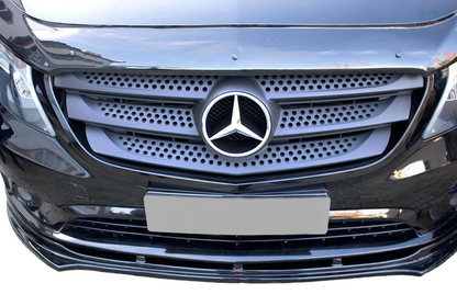 Lower Front Gloss Black ABS Splitter Bumper Lip For MERCEDES VITO W447 2014-2023