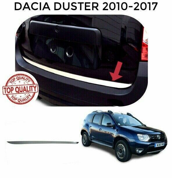 Chrome Rear Trunk Tailgate Lid Molding Trim S.Steel For Dacia Duster 2010-2017