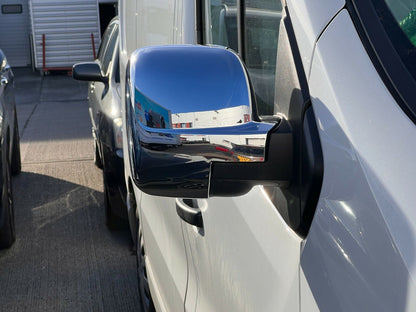 Chrome Wing Mirror Cover Caps 2Pcs Abs Plastic For VIVARO/TRAFIC/TALENTO/NV300
