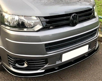 Lower Front Splitter Bumper Lip Black For VW TRANSPORTER T5.1 SPORTLINE 2010-14