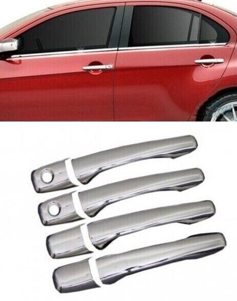 Chrome Door Handle Cover 4 Door Stainless Steel Fit Mitsubishi Lancer 2004-2008