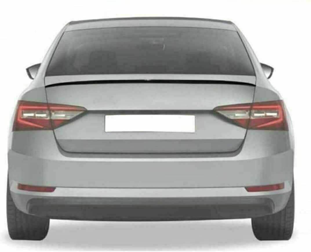 Rear Trunk (lip) Spoiler for Skoda SuperB III 2015-2019 Saloon Piano Black