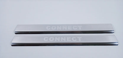 Chrome Door Sill Scratch Guard 2Dr For Ford Transit Tourneo Connect 2002-2013