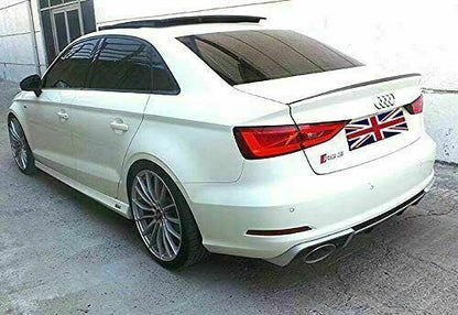 Rear Trunk (lip) Spoiler for AUDI A3 Saloon 2013-2019 Piano Black