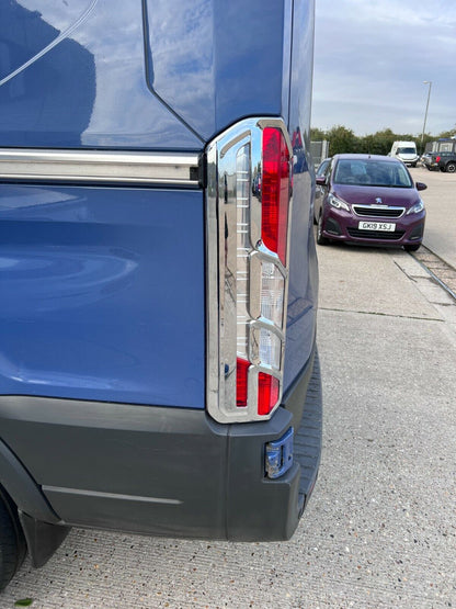 Abs Chrome Rear Lamp Rim Cover 2Pieces For FORD TRANSIT MK8 2014-2024