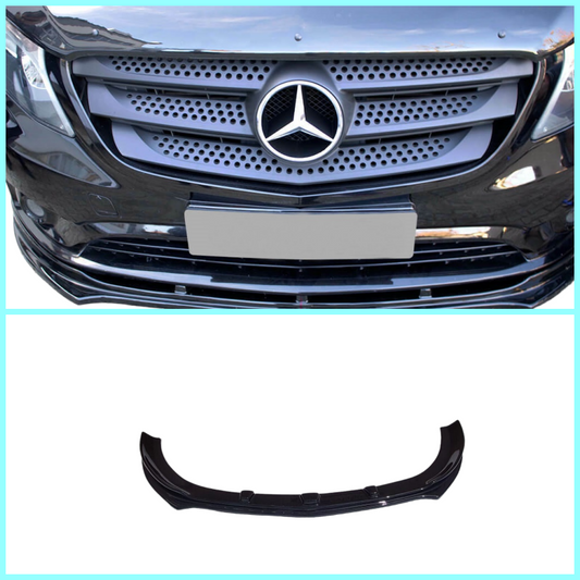 Lower Front Gloss Black ABS Splitter Bumper Lip For MERCEDES VITO W447 2014-2023