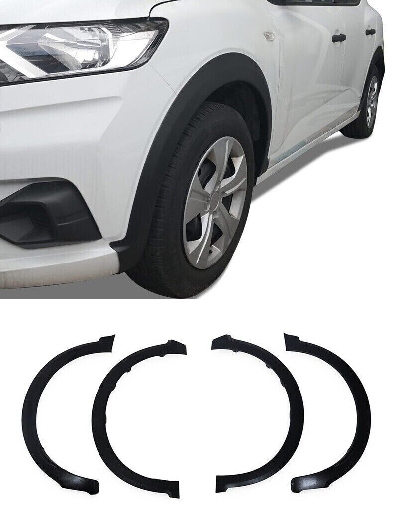 Abs Plastic Wheel Arch Trims BLACK set 4 pcs For DACIA SANDERO STEPWAY 2020-2023