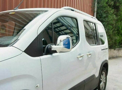 CHROME WING MIRROR COVER 2PIECES ABS FOR CITROEN BERLINGO II FL & III & JUMPY