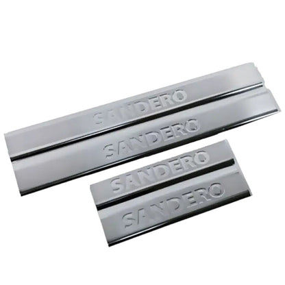 Chrome Door Sill Cover 4Door 4Pcs S.Steel For Dacia Sandero Stepway 2013-2019