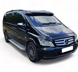 Sun Visor and Bug Guard Solid Black Acrylic For MERCEDES BENZ VITO W639 2003-14