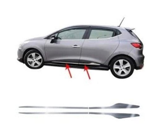 Chrome Side Door Streamer 4Pcs S.Steel Renault Clio IV HB 5D/SW 2012-2019