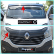 Sun Visor and Bug Guard Solid Black Acrylic For RENAULT TRAFIC X82 2014-2022