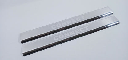 Chrome Door Sill Scratch Guard 2Dr For Ford Transit Tourneo Connect 2002-2013