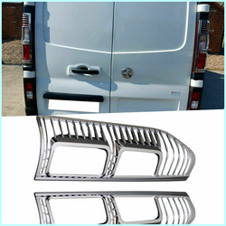 Abs Chrome Rear Lamp Rim Cover For Vauxhall Opel Vivaro/Renault Trafic 2014-2023