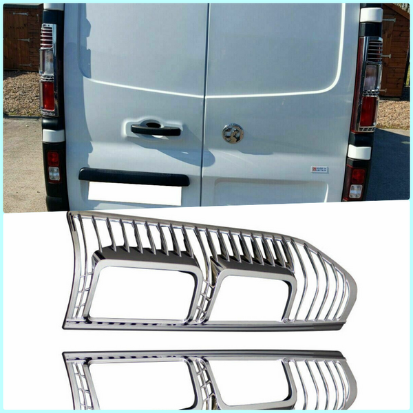 Abs Chrome Rear Lamp Rim Cover For Vauxhall Opel Vivaro/Renault Trafic 2014-2023