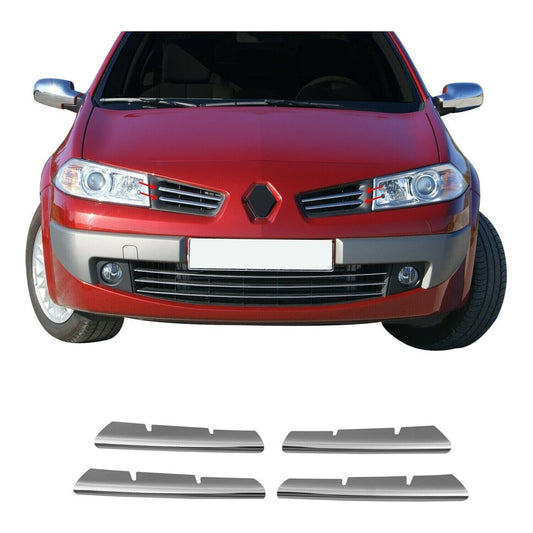 Front Grill Trim Strips 4 Pcs FITS R. Megane 2 HB Saloon Estate 2006-2010