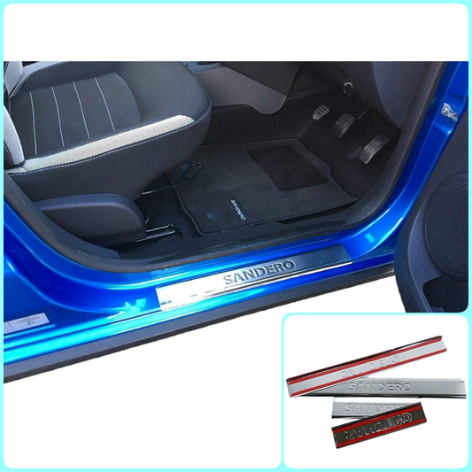 Chrome Door Sill Cover 4Door 4Pcs S.Steel For Dacia Sandero Stepway 2013-2019