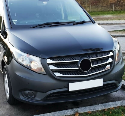 Chrome Front Grill Streamer 5 Pcs S.Steel For Mercedes Vito W447 2014-2020