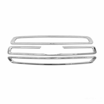 Chrome Front Grill 3 Pieces Stainless Steel For Ford Transit Van MK8 2014-2018