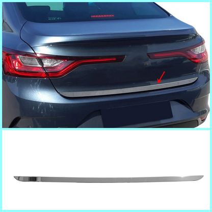 Chrome Rear Trunk Tailgate Lid Molding Trim For R. Megane IV Saloon 2016-23